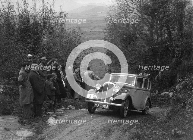 Standard Nine taking part in a Standard Car Owners Club trial. Artist: Bill Brunell.