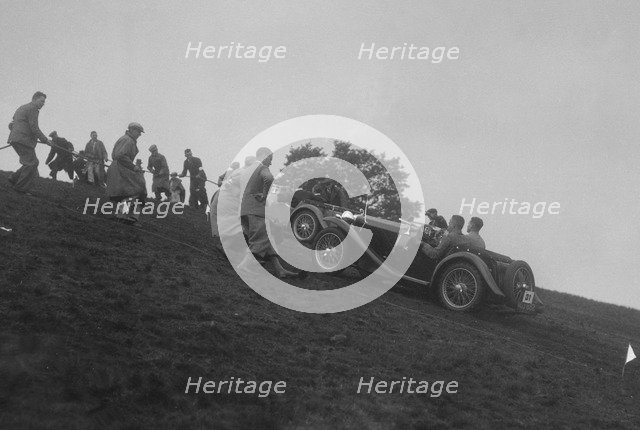 MG PA competing in the MG Car Club Rushmere Hillclimb, Shropshire, 1935. Artist: Bill Brunell.