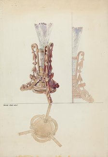 Vase Stand, c. 1936. Creator: Otto E. Hake.