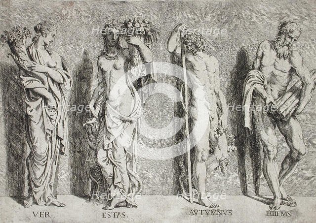 The Four Seasons, between 1515 and 1573. Creators: Battista del Moro, Giulio Romano.