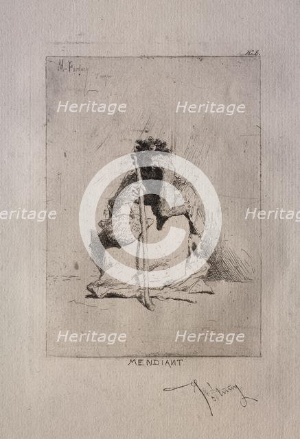 Mendiant accroupi. Creator: Mariano Fortuny y Carbó (Spanish, 1838-1874).