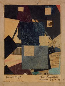 Merz Composition, 1922. Creator: Schwitters, Kurt (1887-1948).