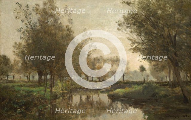 The Creek, 1863. Creator: Charles Francois Daubigny.