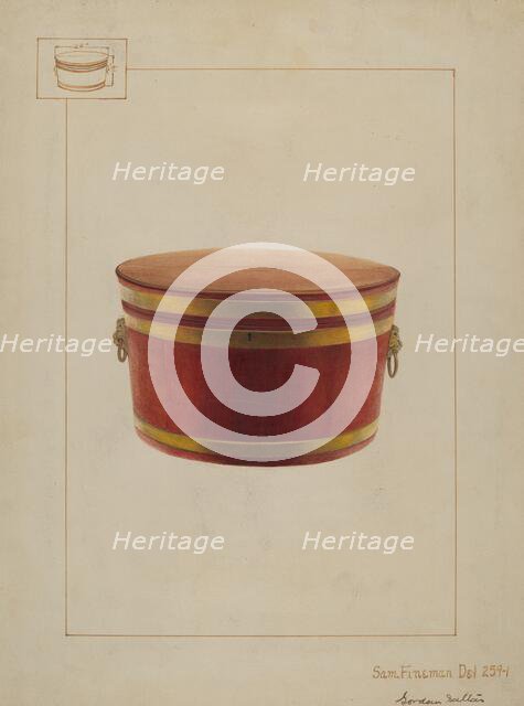 Wine Cooler with Cover, c. 1937. Creator: Samuel Fineman.