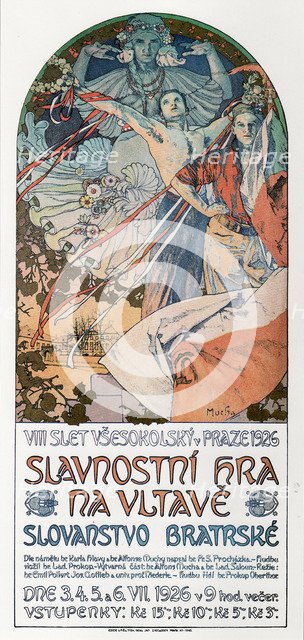 8th Sokol Festival in Prague (Poster), 1925. Artist: Mucha, Alfons Marie (1860-1939)