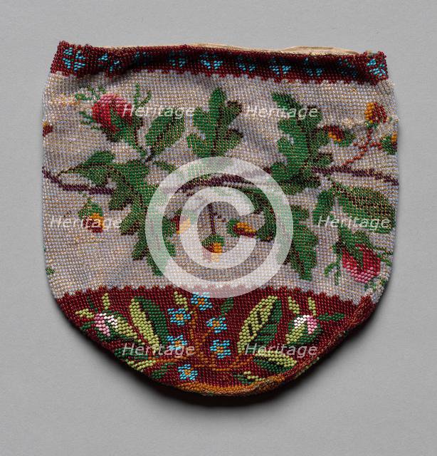 Beaded Bag, 19th century. Creator: Unknown.