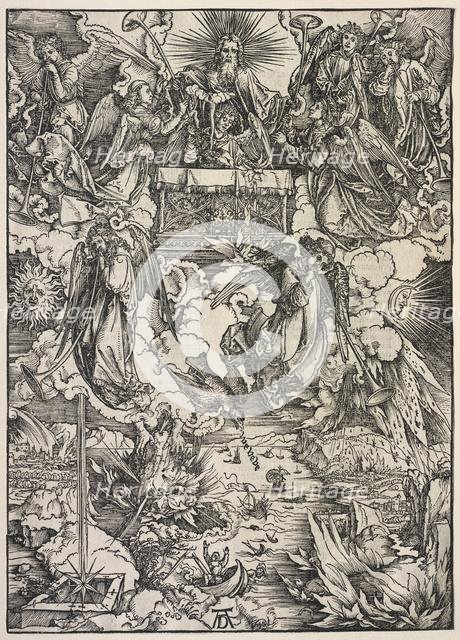 Revelation of St. John: Seven Angels with Trumpets, 1511. Creator: Albrecht Dürer (German, 1471-1528).