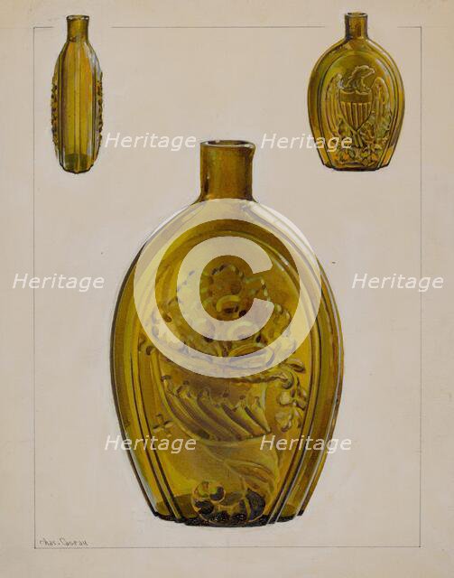 Flask, 1935/1942. Creator: Charles Caseau.