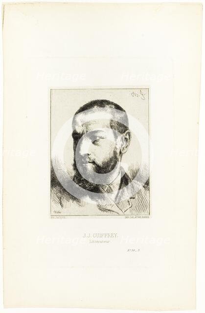 Portrait of J.J. Guiffrey, 1866. Creator: Charles Emile Jacque.