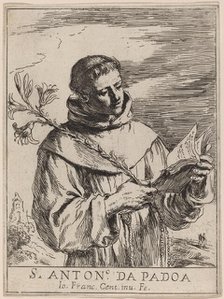 Saint Anthony of Padua. Creator: Guercino.