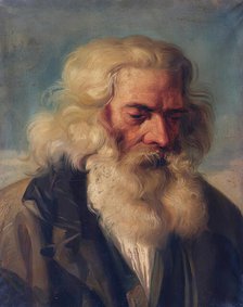 Bearded Old Man, undated. (c1850s) Creator: Joseph Hasslwander.
