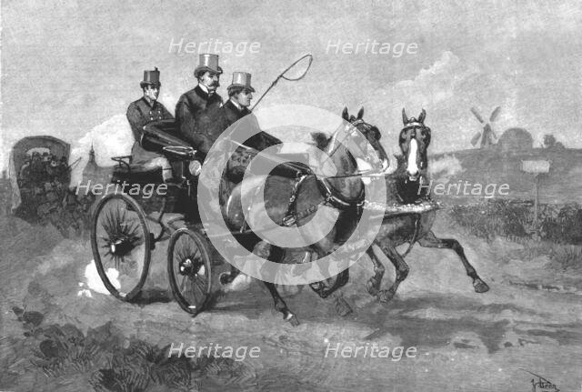 'The Racing Season at Newmarket; On the way to the course, 1890. Creator: Unknown.