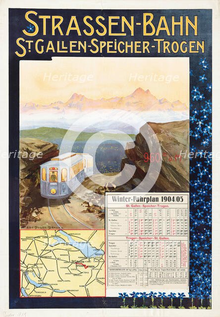 Tram St. Gallen-Speicher-Trogen, 1904. Creator: Bernet-Studer, Elly (1875-1950).
