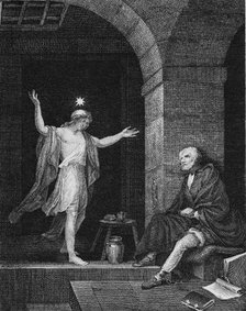 Hesper Appearing to Columbus in Prison, 1800s. Creator: Delignon, Jean-Louis (1755-1804).