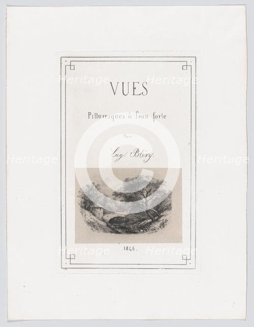 Vues Pittoresques à l'eau forte par Eug. Bléry, 1846. Creator: Eugene Blery.