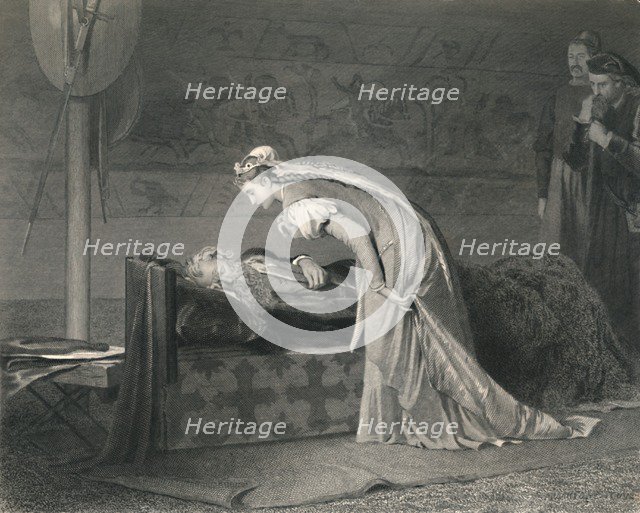 'Lear and Cordelia (King Lear)', c1870. Artist: W Ridgeway.