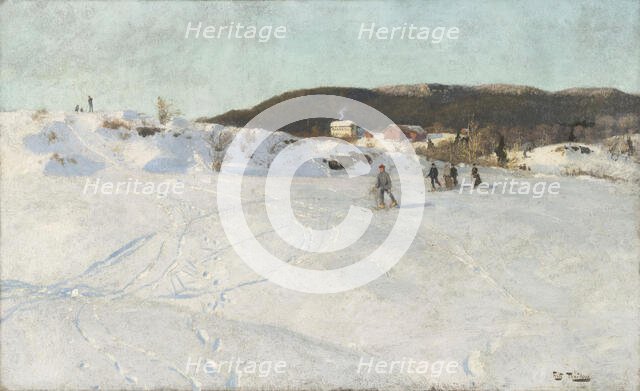 Winter in Vestre Aker, 1887. Creator: Frits Thaulow.