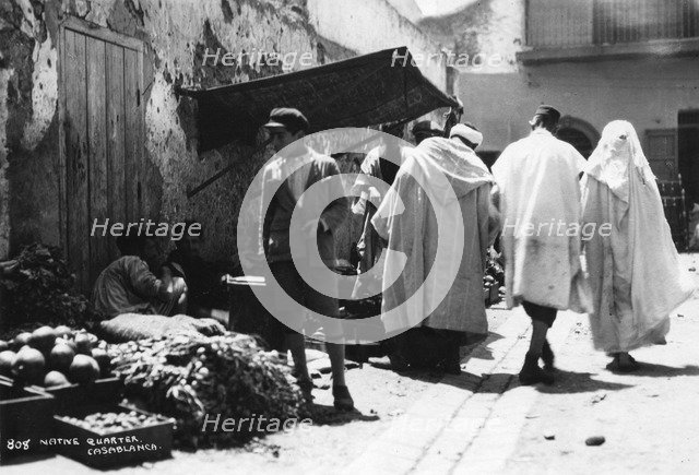 Street scene, Casablanca, Morocco, c1920s-c1930s(?). Artist: Unknown