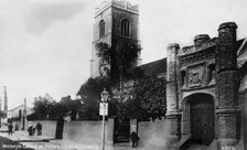 Wolsey's Gate & St Peter's Church, Ipswich, England. Creator: Unknown.