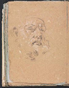 Verona Sketchbook: Male head (page 76), 1760. Creator: Francesco Lorenzi (Italian, 1723-1787).