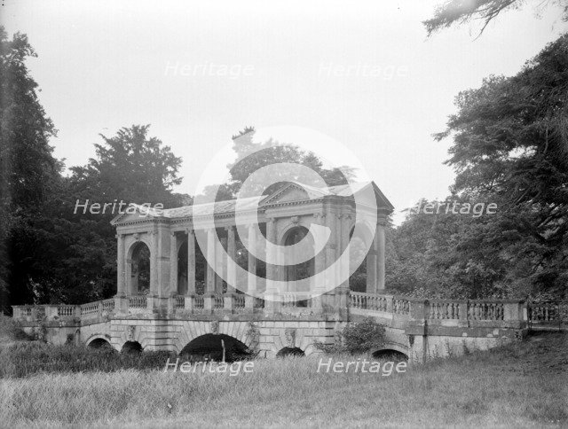 The Palladian Bridge at Stowe, Buckinghamshire, 1928. Artist: Nathaniel Lloyd