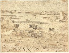 Harvest--The Plain of La Crau, 1888. Creator: Vincent van Gogh.