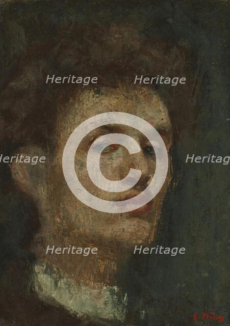 Self-Portrait, 1886. Creator: Edvard Munch.