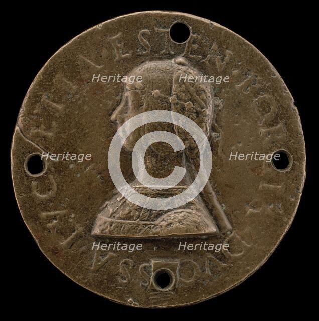 Lucrezia Borgia, 1480-1519, Wife of Alfonso d'Este of Ferrara 1502, probably 1502. Creator: Unknown.