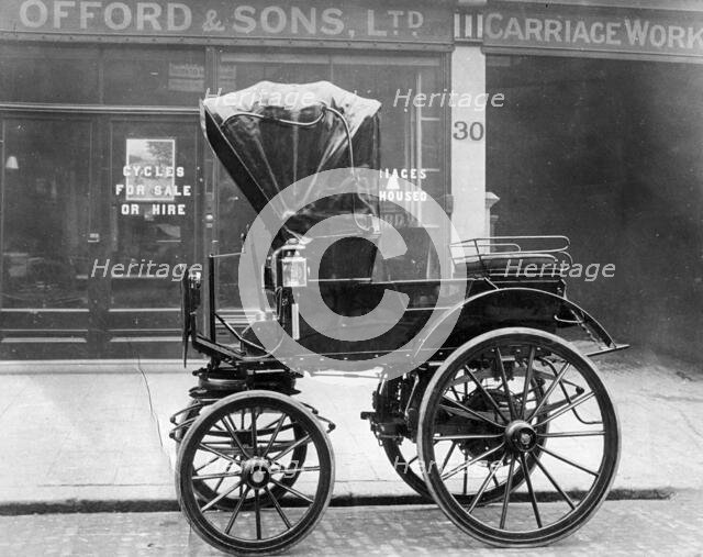 1897 Headland electric dog cart. Creator: Unknown.