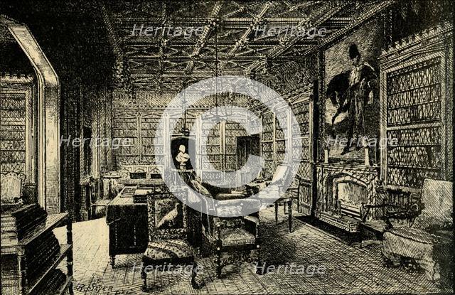 'The Library at Abbotsford', 1882. Creator: Unknown.