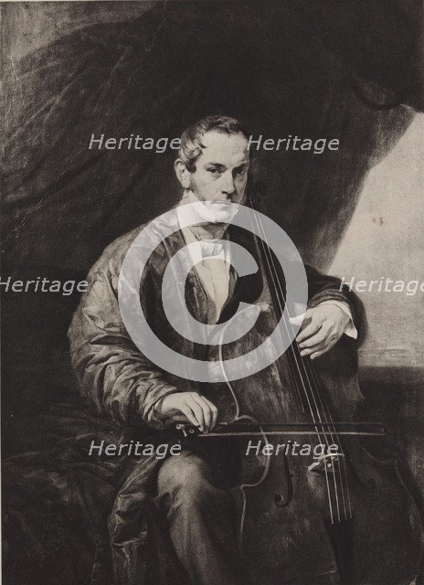 Portrait of Count Matvey Yuryevich Vilyegorsky (1794-1866) with Cello (nach K, Briullow), 1904.