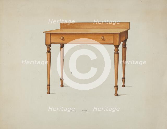 Shaker Desk, c. 1936. Creator: Ray Holden.