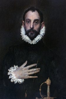 'A Nobleman with his Hand on his Chest', c1577-1584. Artist: El Greco