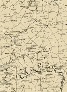 'Map Showing the Great British Advance of July 1916', 1916. Creator: Unknown.