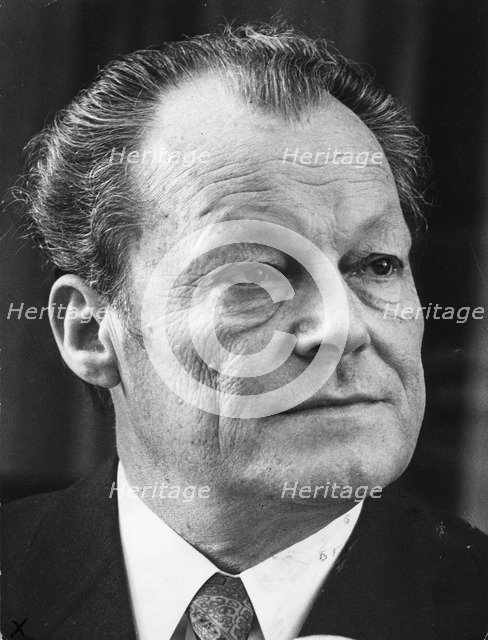 Willy Brandt (1913-1992), Chancellor of the Federal Republic of Germany. Artist: Unknown