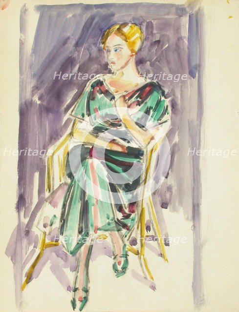 Sketch for a Portrait, c1910s. Creator: Verner Thome.