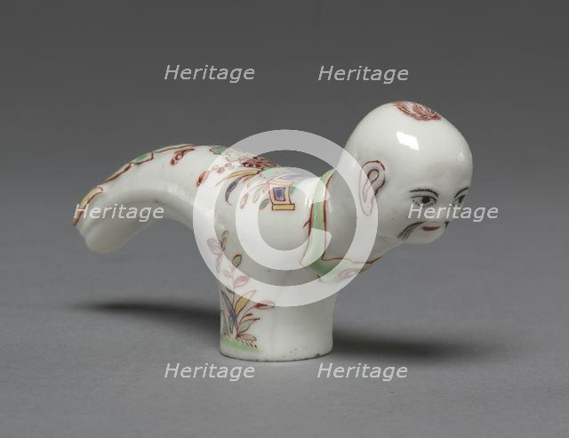 Cane Handle (Poignée de canne), c. 1745. Creator: Saint Cloud Porcelain Factory (French).