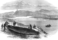 Ancient boat found in the bed of the River Forth at Stirling, 1874. Creator: Unknown.