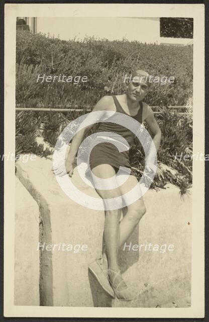 Man in swimwear, 1915-1920. Creator: Fédèle Azari.