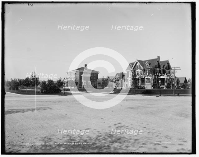 Residences on Newberry Boulevard, Milwaukee, between 1890 and 1901. Creator: Unknown.