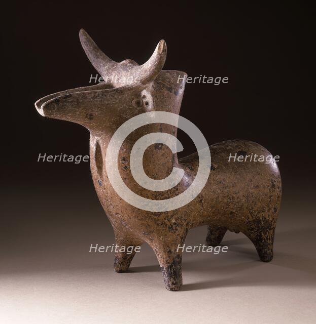 Zoomorphic Vessel (Bull) (image 1 of 3), between c.1350 and c.1000 B.C.. Creator: Unknown.