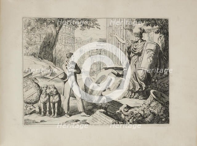 Self-portrait (Frontispiece in "Istoria Romana.")  , 1818. Creator: Pinelli, Bartolomeo (1781-1835).