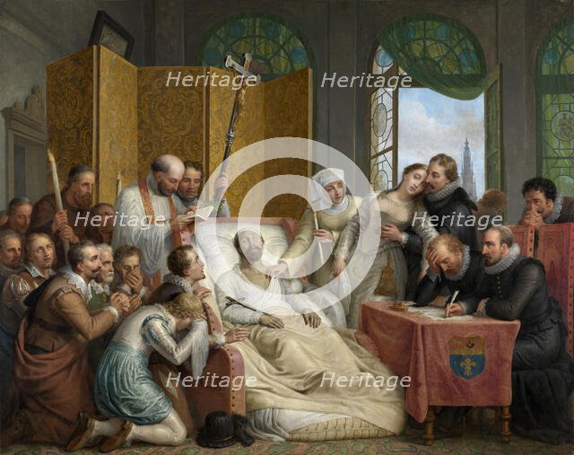 The Death of Peter Paul Rubens, 1827. Creator: Mathieu Van Brée.