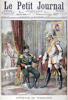 Meeting between Tsar Nicholas II and Kaiser Wilhelm II, Wiesbaden, Germany, 1903. Artist: Unknown