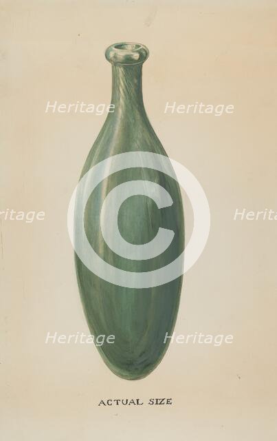 Glass Nursing Bottle, c. 1936. Creators: Hebilly West, Pauline Fish.