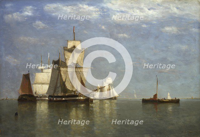 Ships lying off Flushing, 1869. Artist: Clays, Paul Jean (1819-1900)