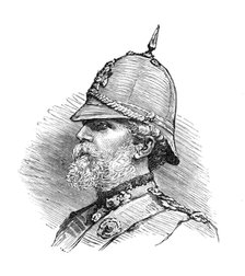 Review of Scottish Volunteers: Lieut.-Col. Sir G. H. Scott Douglas, Commanding Border Rifles, 1881. Creator: Unknown.