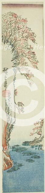 Trees on a cliff above a river, n.d. Creator: Ando Hiroshige.