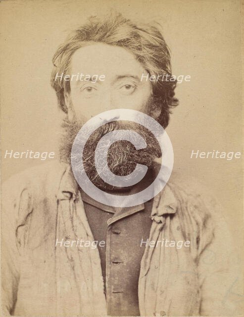 Hivon. Pierre. 45 ans, né à Bourbon le Chambai (Allier). Lithographe. Anarchiste. 4/3/94. , 1894. Creator: Alphonse Bertillon.