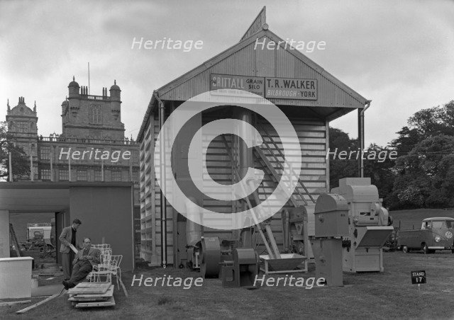 Agricultural stand at the Royal Show at Wollaton Hall, Nottingham, Nottinghamshire, July 1954. Artist: Michael Walters